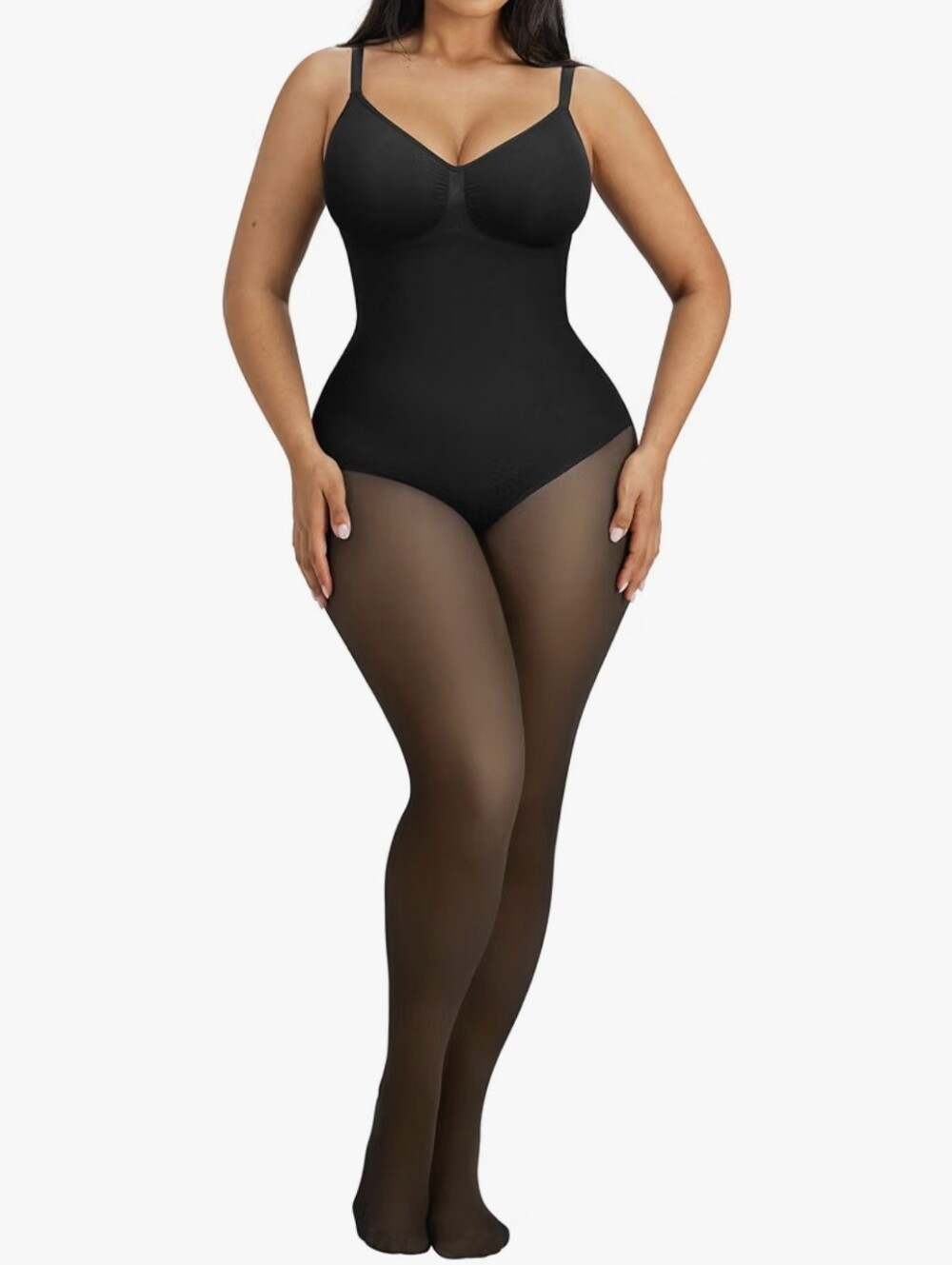 NWT Shapellx Black Nude Full Body Shapewear - XL